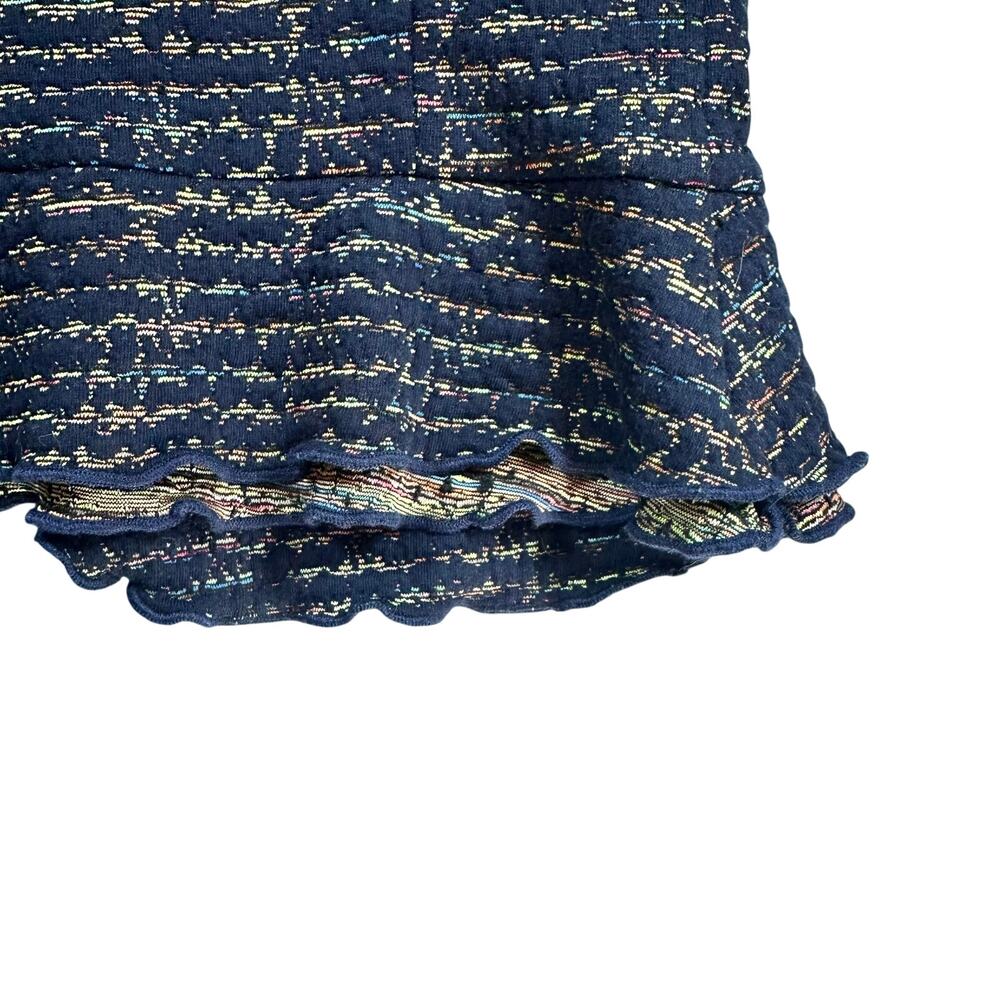 Joseph Ribkoff Ruffled Collar Cropped Jacket Navy Multi Size 6 - Picture 10 of 10